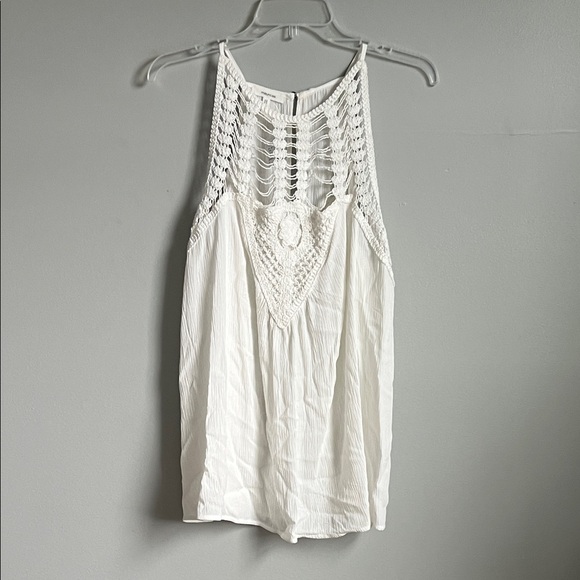 Maurices Tops - Maurices White Crochet Detail Blouse